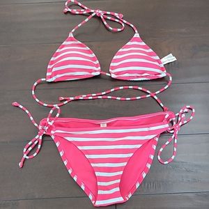 American Eagle Outfitters Striped Bikini Set